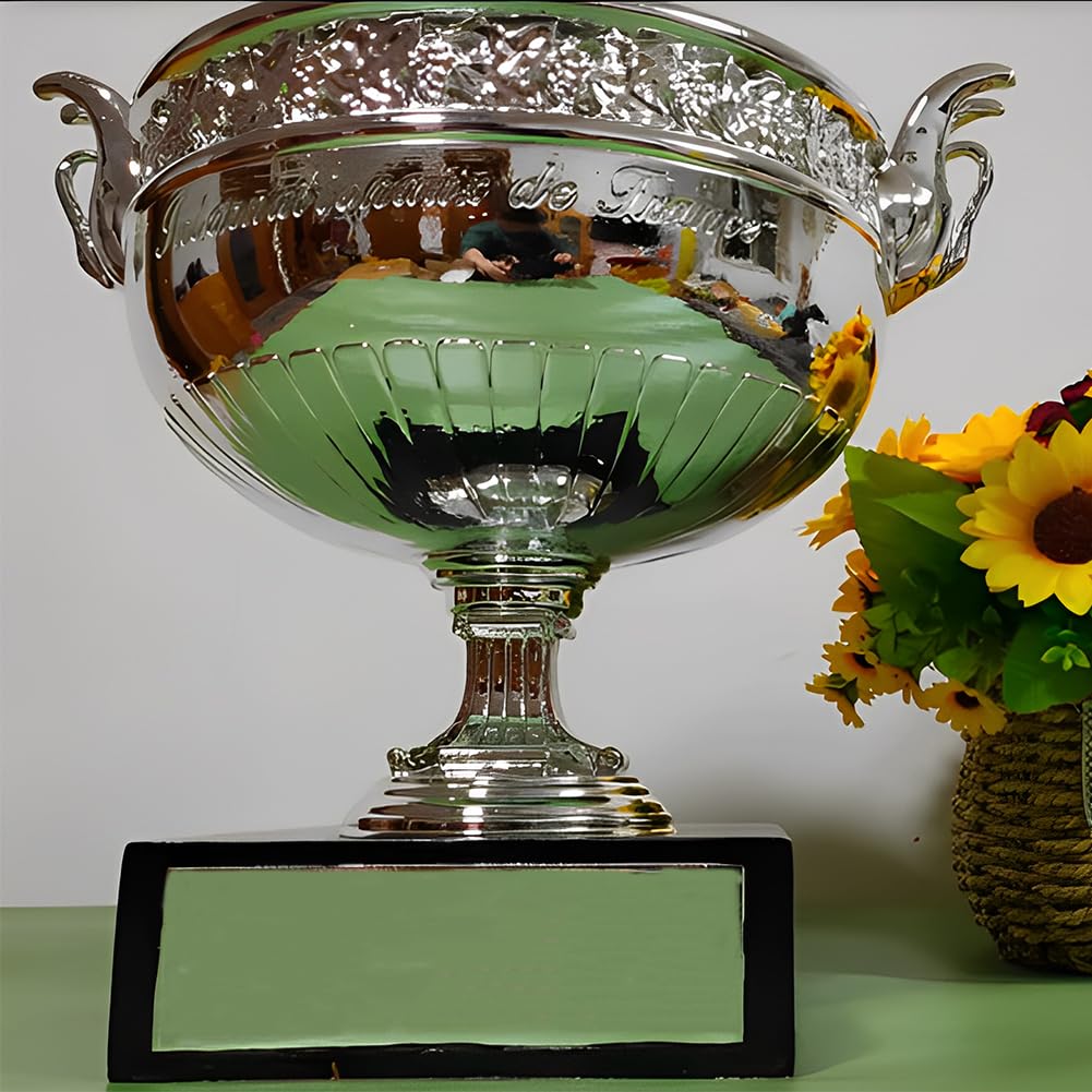 Nachbildung der French Open Herren Tennis Meisterschaft Trophäe, Grand Slam Champions Trophäen Tennis Fan Heimdekoration Sammlerstücke Display Ornamente Kunstharz