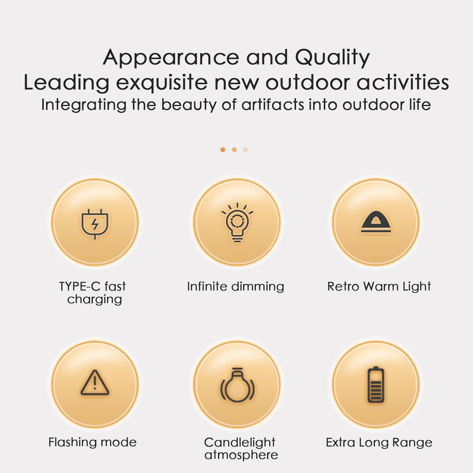 Lampe de Camping Rechargeable Équipement de Survie à Gradation et | Éclairage à LED pour Extérieur Pour Canopée Pique-Nique Pannes de Courant