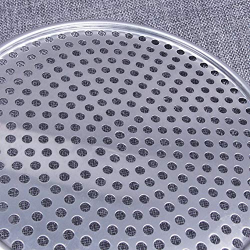Pizza Pan Plate Hole Home Even Heating Mold Kitchen Tools Perforated Accessories Bakeware Baking und Aluminum Nonstick Tray(8) - Thumbnail 4