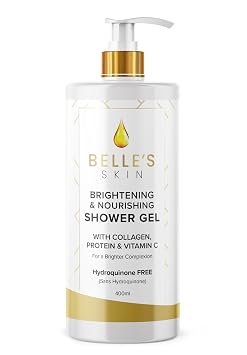 Belles Skin - Nourishing & Hydrating Shower Gel | With Collagen, Protein, Vitamin A, C & E | Moisturize and Even Skin Tone
