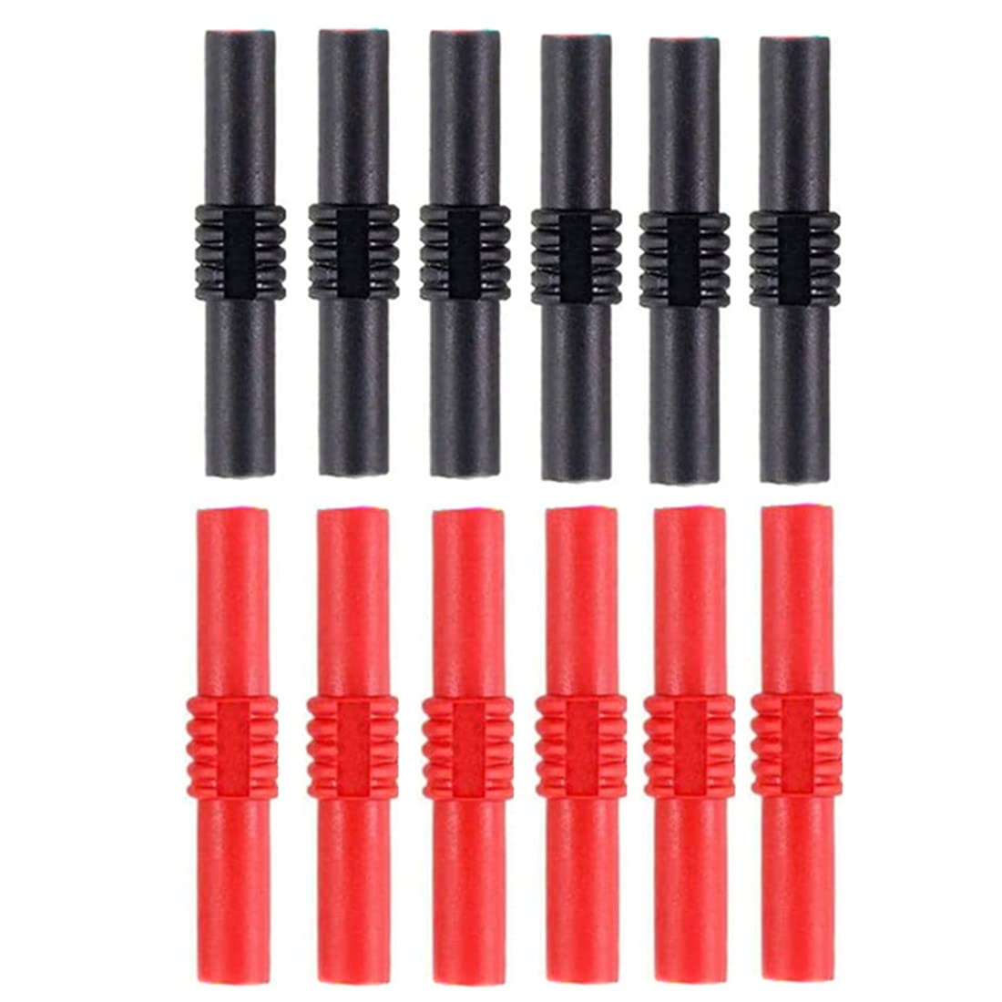 bnafes 12Pcs Insulated 4mm Banana Plug Coupler Female to Female Banana Socket Jack Connectors for 4mm Banana Plug Extension Adapters