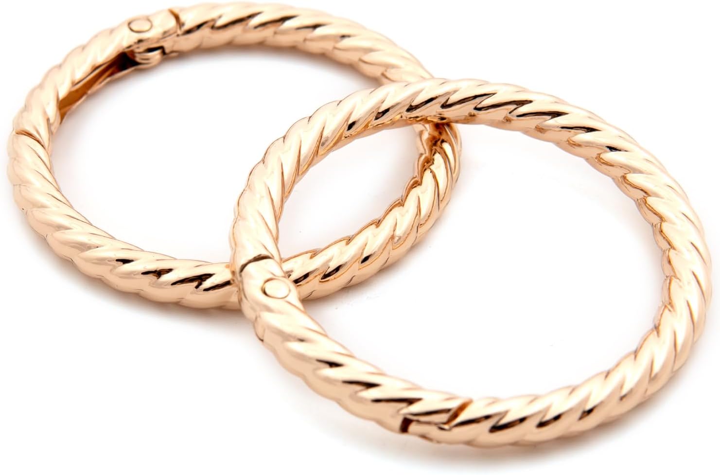 Loosco Metal O Ring for Purse Strap, 10 PCS Spring Rings for Handbag & Keys,Gold (Gold,1 1/4")