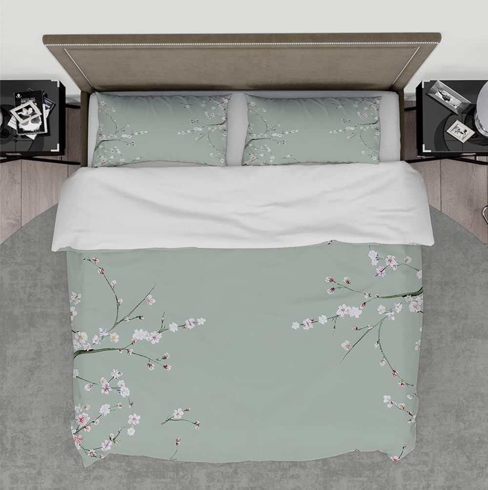 Chambre à coucher ensemble literie de luxe au motif fleur de prunier