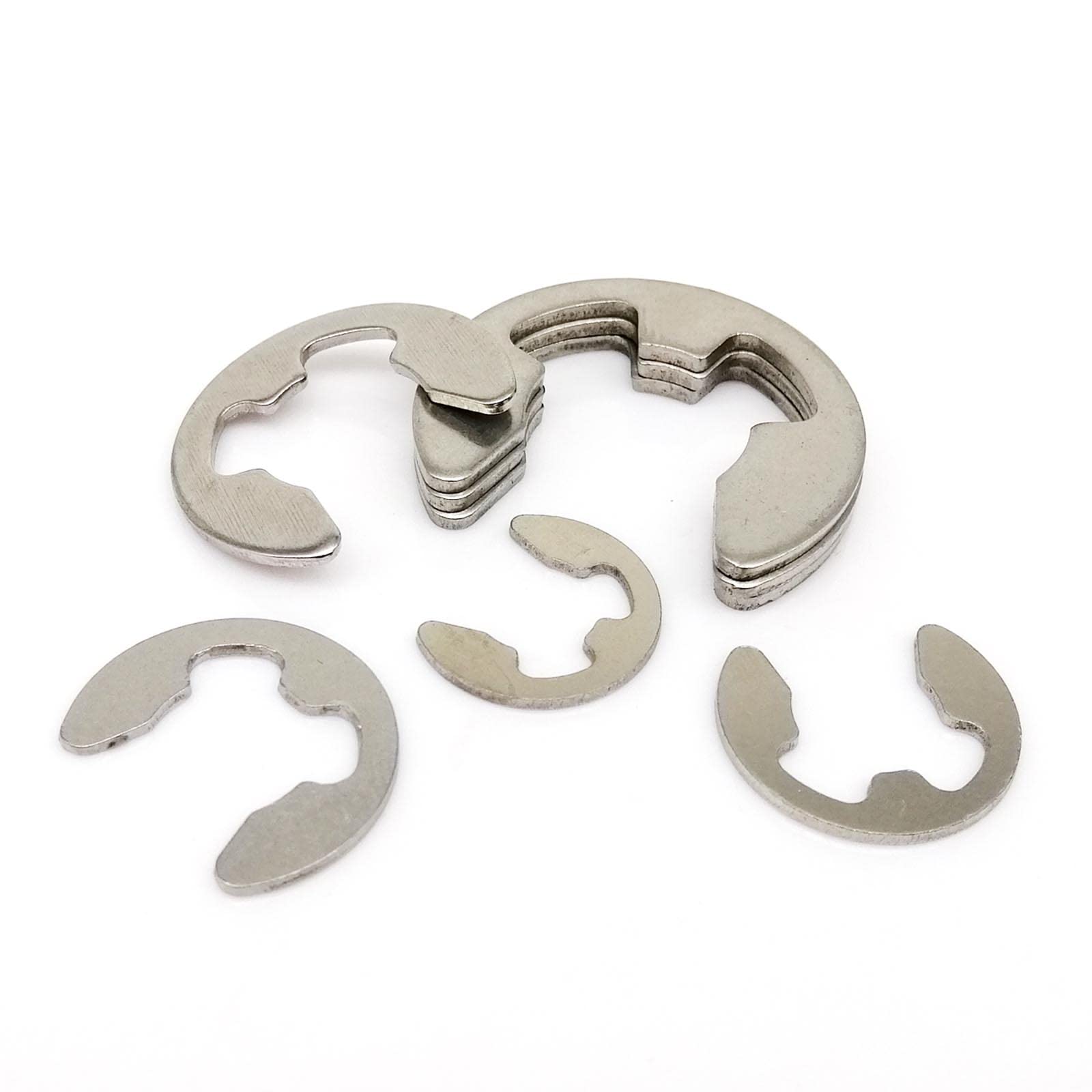 Kit Surtido de 580/1000 Piezas, Caja de M1.2 a M15, Anillo de retención Externo de Acero Inoxidable 304, Clip E, arandela de retención for Eje(Set B 1000pcs)