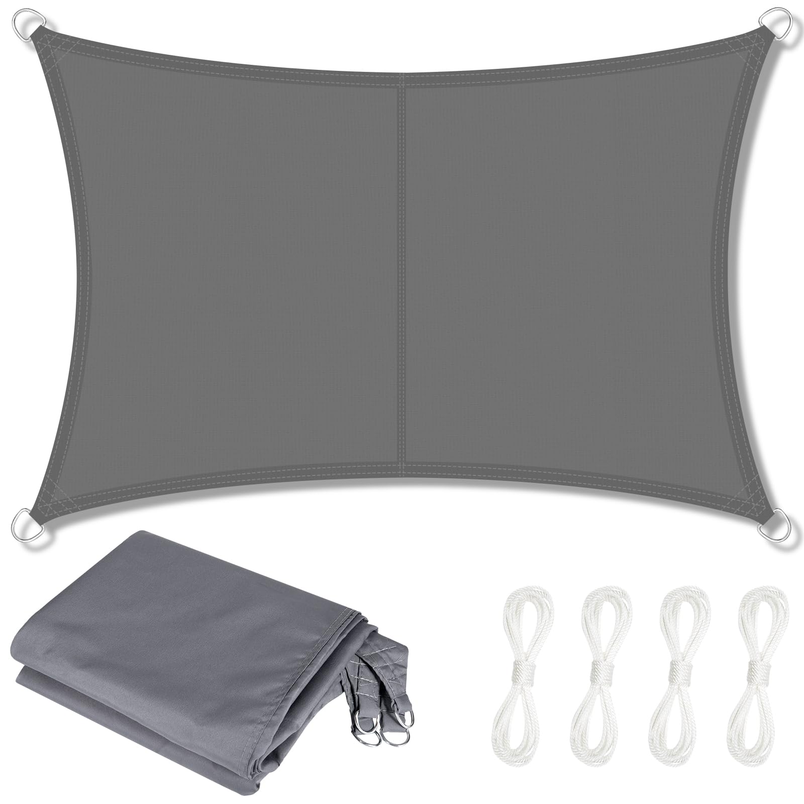 Cirulli Rectangular Shade Sail, 4 x 3 m, Waterproof, Polyester Oxford Fabric, Canopy with 95% UV Protection, Includes Fixing Ropes and Eyelets for Outdoors such as Pergolas