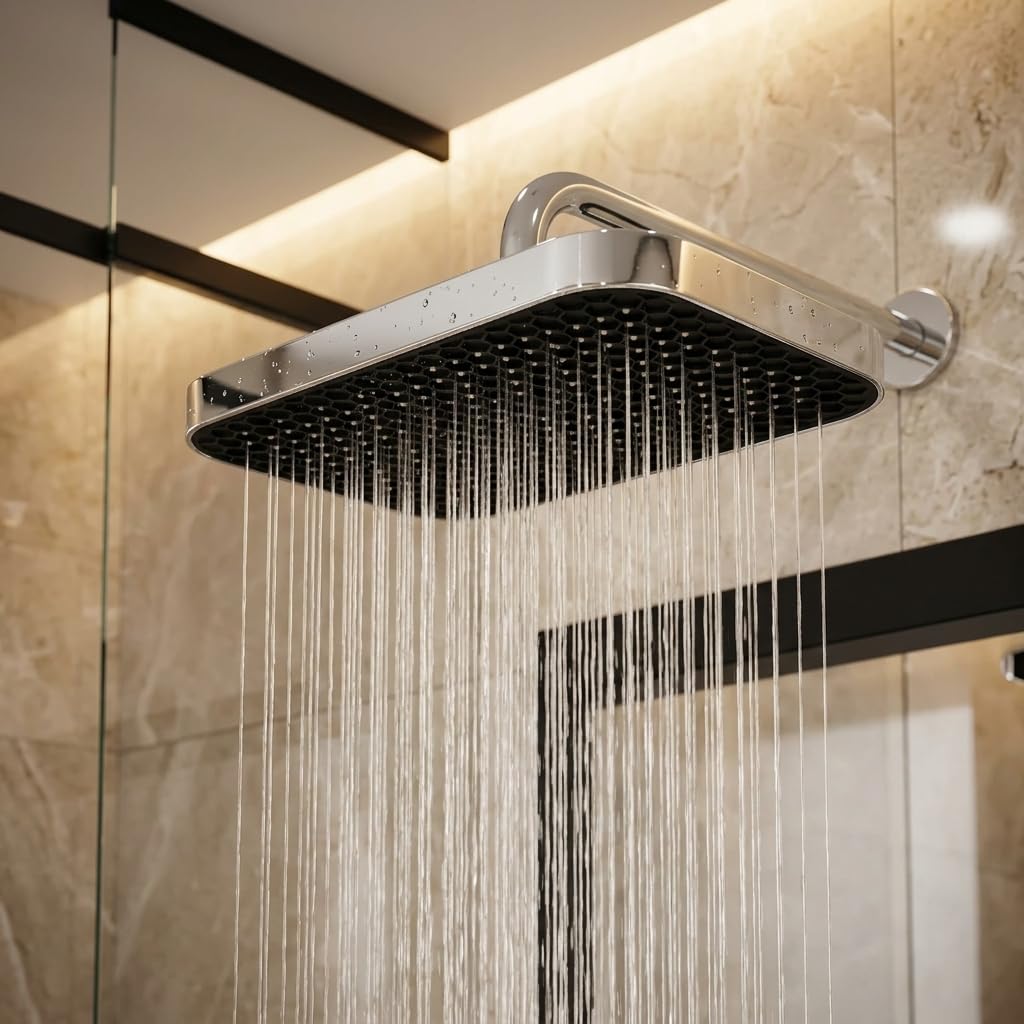 Backline Rainfall Shower Head - Wide Spray, Chrome -9 Backline Rainfall Shower Head - Wide Spray, Chrome -9
