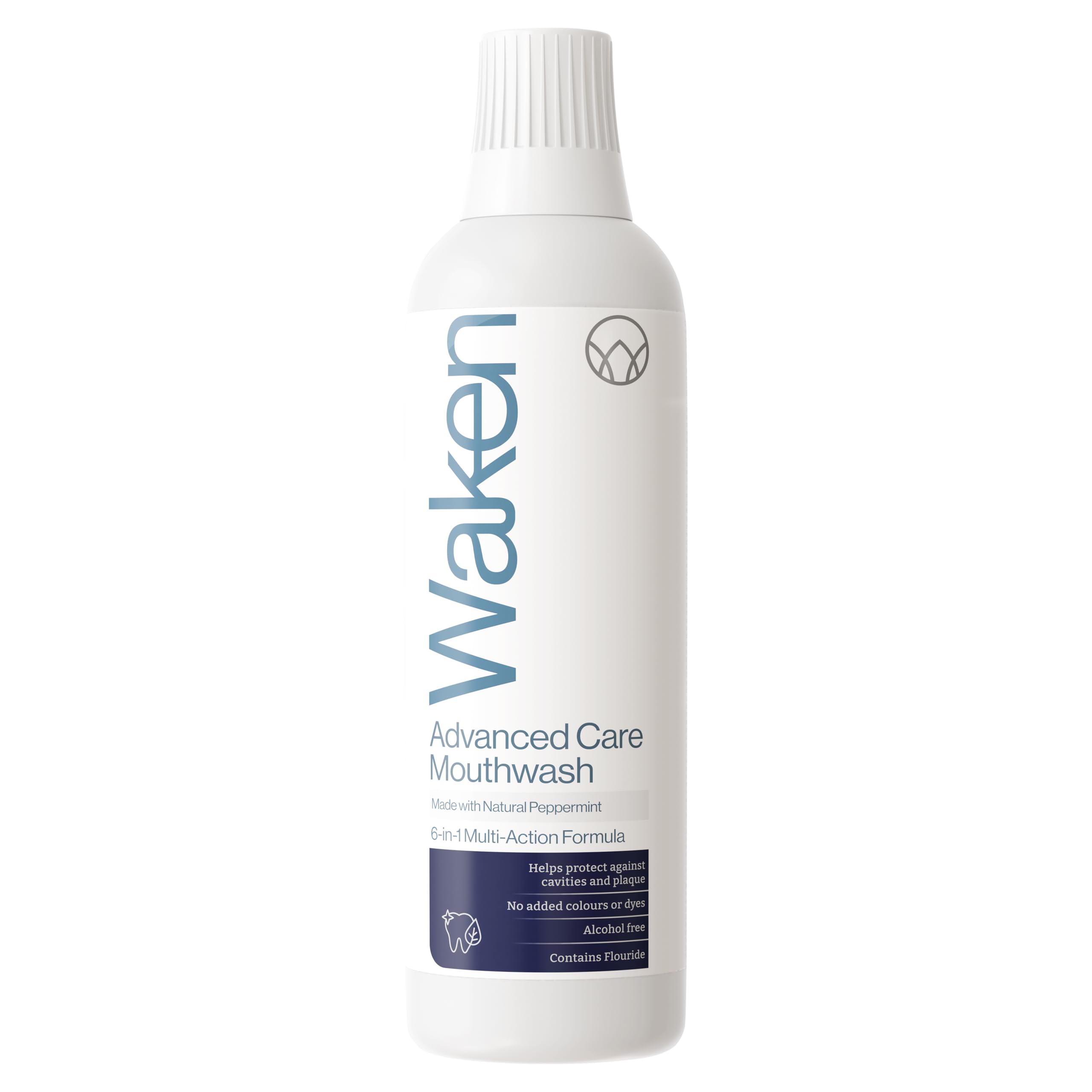 Waken Advanced Care Mouthwash, Alcohol Free with Natural 500 ml (Pack of 1) SG