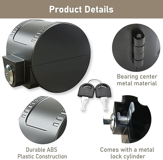 Child Proof Door Knob Cover Lock Prevents Turning of Door Knob and Access to Keyhole, Can be Used for Home Rentals, Evictions, Job Sites & More Keyed Alike (Black)