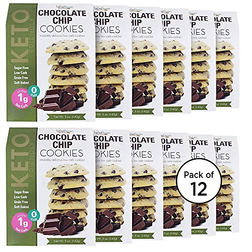 Too Good Gourmet Keto Cookies, Soft-Baked Healthy Snacks, Sugar And Grain-Free Low Carb Keto Snacks, Healthy Sweets With Less Than 2G Net Carbs (Pack Of 12, 5Oz Boxes, Chocolate Chip) #TOP29
