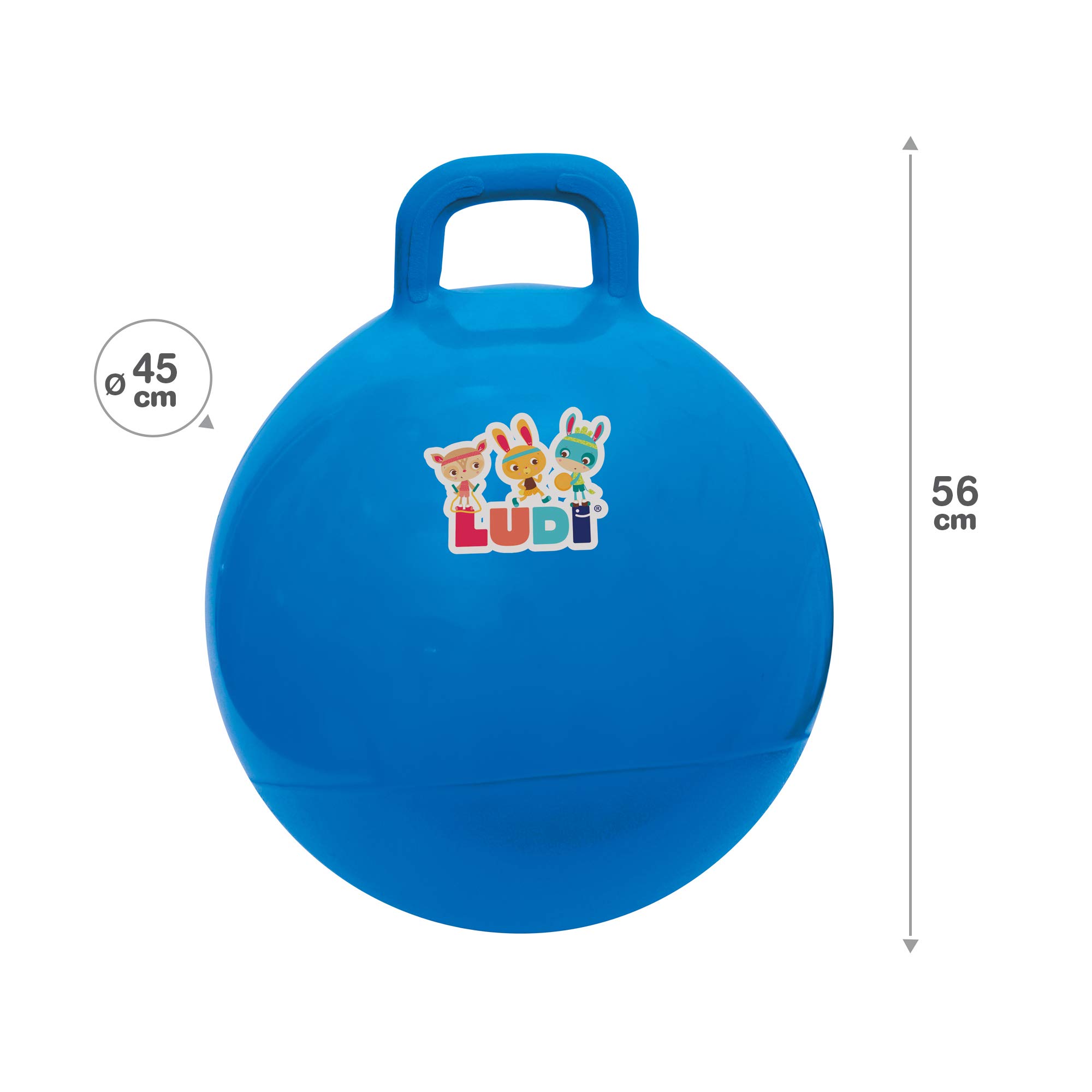 LUDI Pelota SALTARINA 45CM Azul