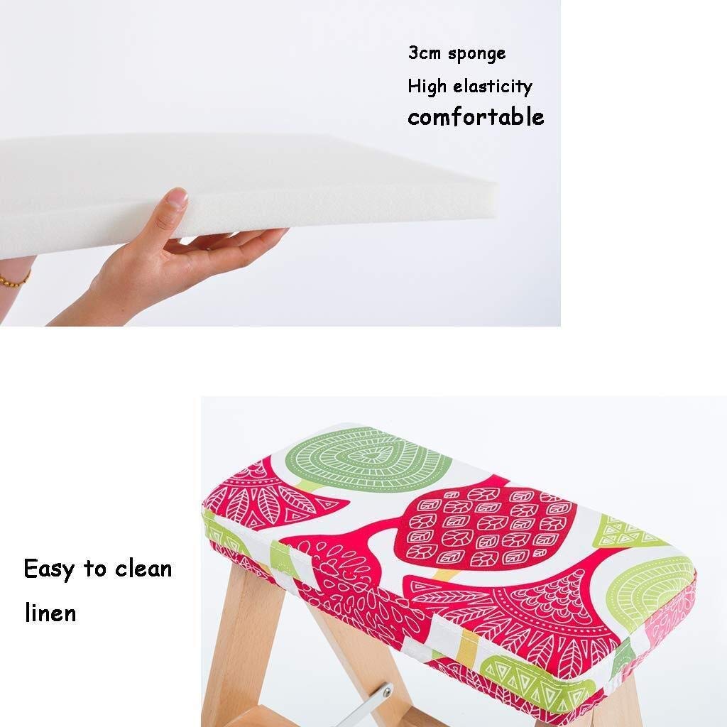 DASHADAO Taburete de Escalada para Interiores, Taburete de Andador Plegable con Escalera de Tijera/Escalera de 3 Rodillos, Escalera de Asiento de Esponja de Madera Gris, Silla de Comedor ex