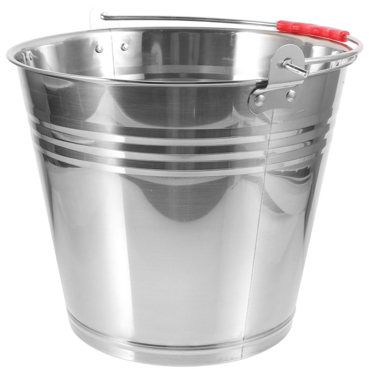 Sewroro Cubo de Comida para Caballos de Acero Inoxidable 10l Multiusos