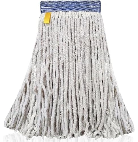 KLEEN HANDLER Cotton Mop Head Replacement | 3.1 cm Universal Headband Wet Mop Refill, Natural, 450 g