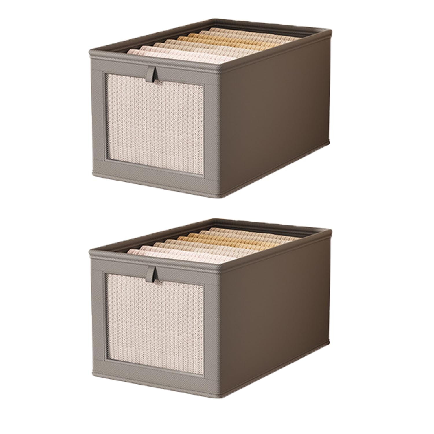 2er-Set Kleiderschrank-Organizer Mit Griffen, Schrank-Organizer, Aufbewahrungsbox, Schubladen-Ordnungssystem, Faltbarer Kleiderschrank-Organizer Aus Stoff For Kleiderschrankhosen, Socken, Kleidung(B,3