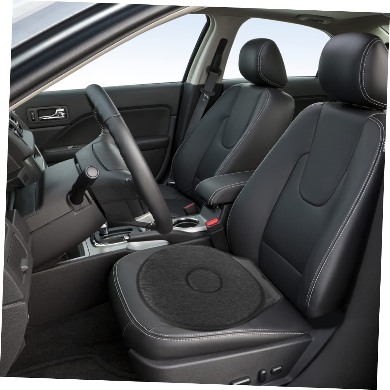 FAVOMOTO 360 Voiture Pivotant Coussin Siège De Voiture Plateau Tournant pour Handicapés Coussin De Siège Rond Véhicule Voiture Tournant Siège Équipement D'Aide Siège Rotatif Plateau