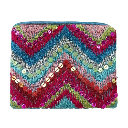 Lisbeth Dahl Turquoise Purse with Embroidery Sequins