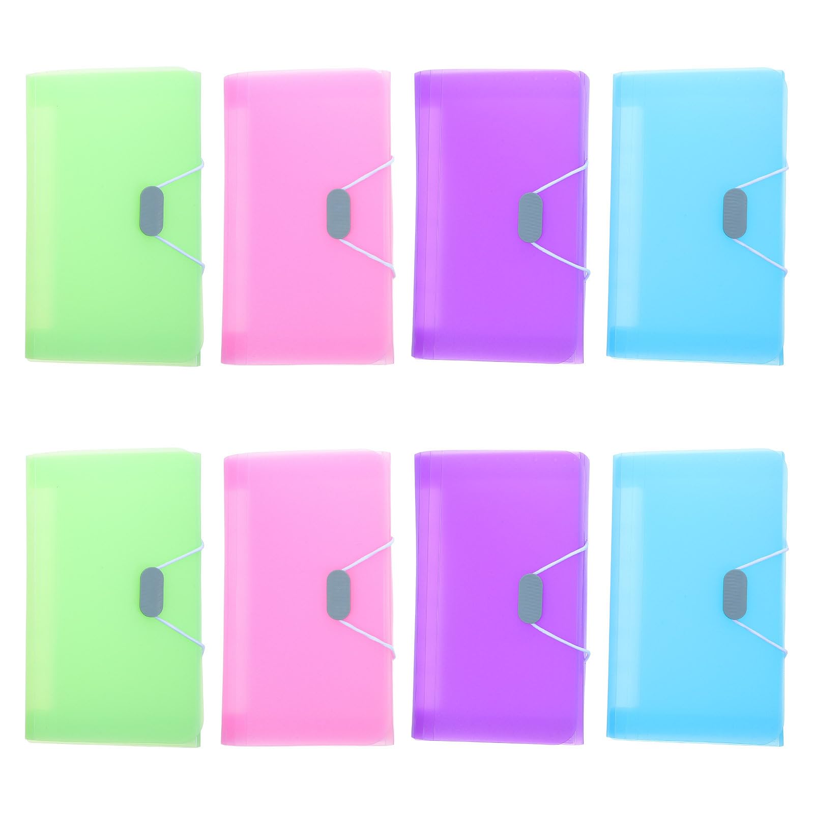 8 cartelle espandibili formato A6 - Mini cartelle a fisarmonica a 13 tasche con etichette indice - Portatili per documenti quotidiani, ricevute fiscali, carte, coupon e piccoli documenti