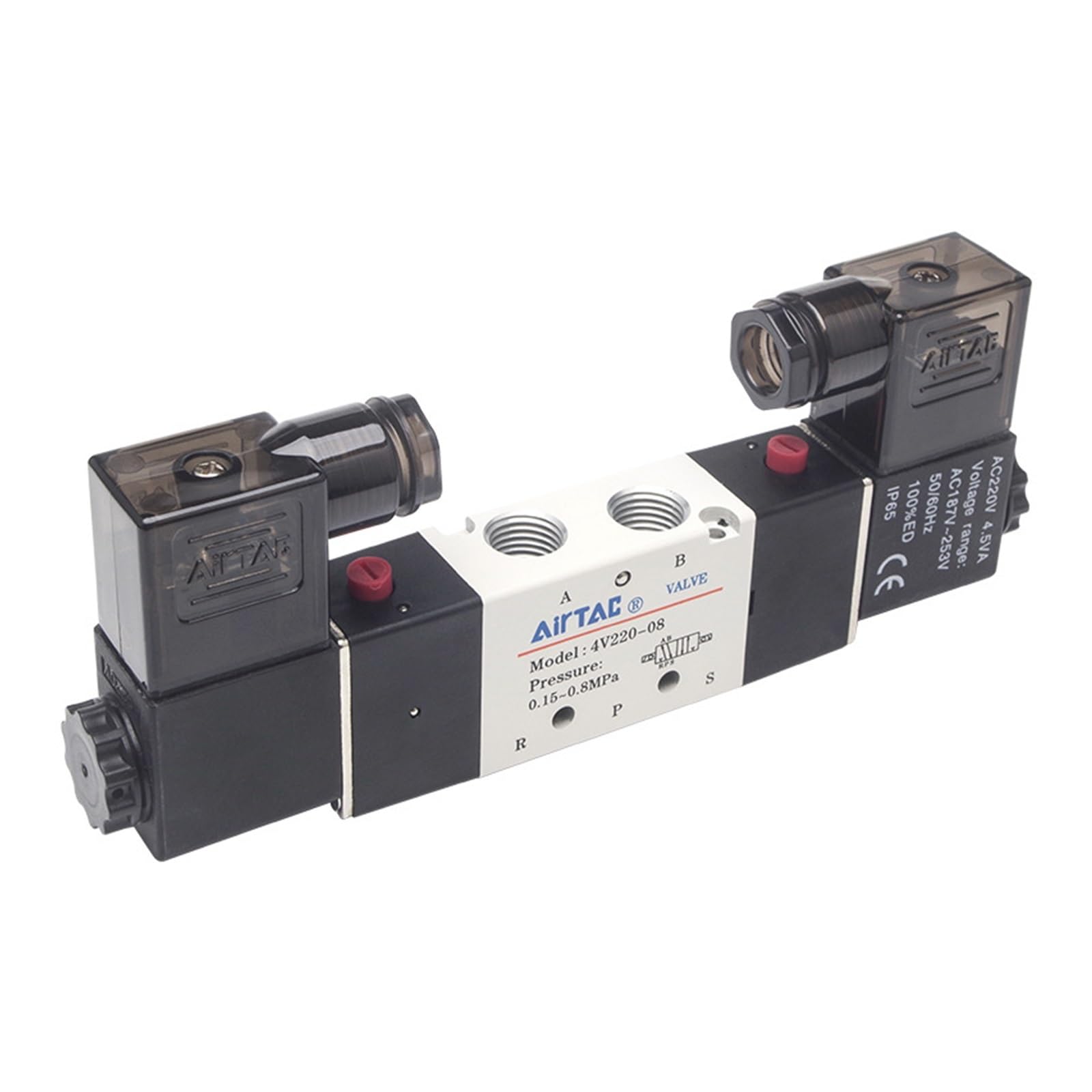 Electroválvula neumática de doble bobina 4V120-06 para automatización y control de cilindros de aire