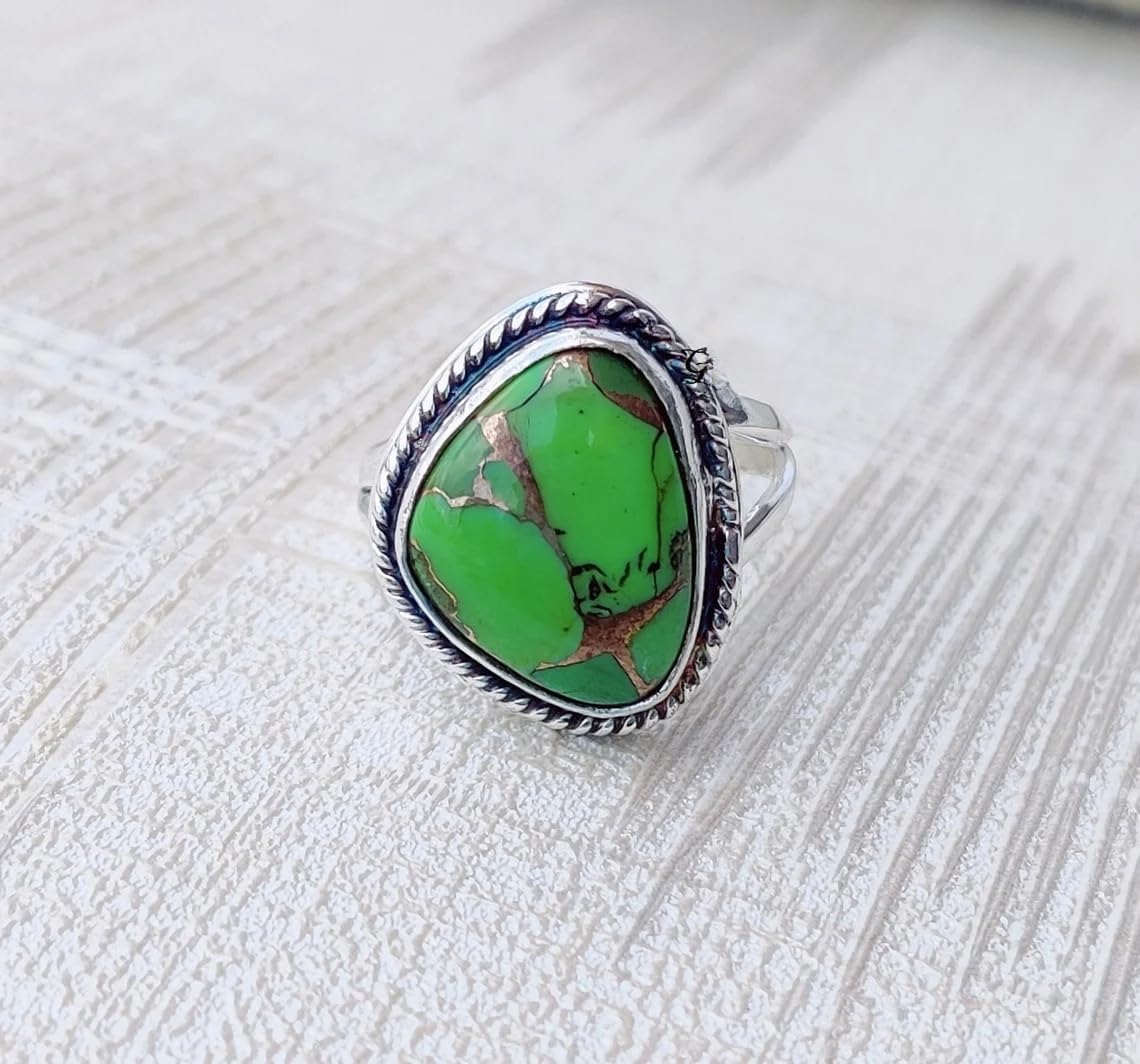 Beautiful Larimar Ring, 925 Sterling Silver Ring, Handmade Ring, Band Ring, Boho Ring,Women Jewelry, Gift For Her