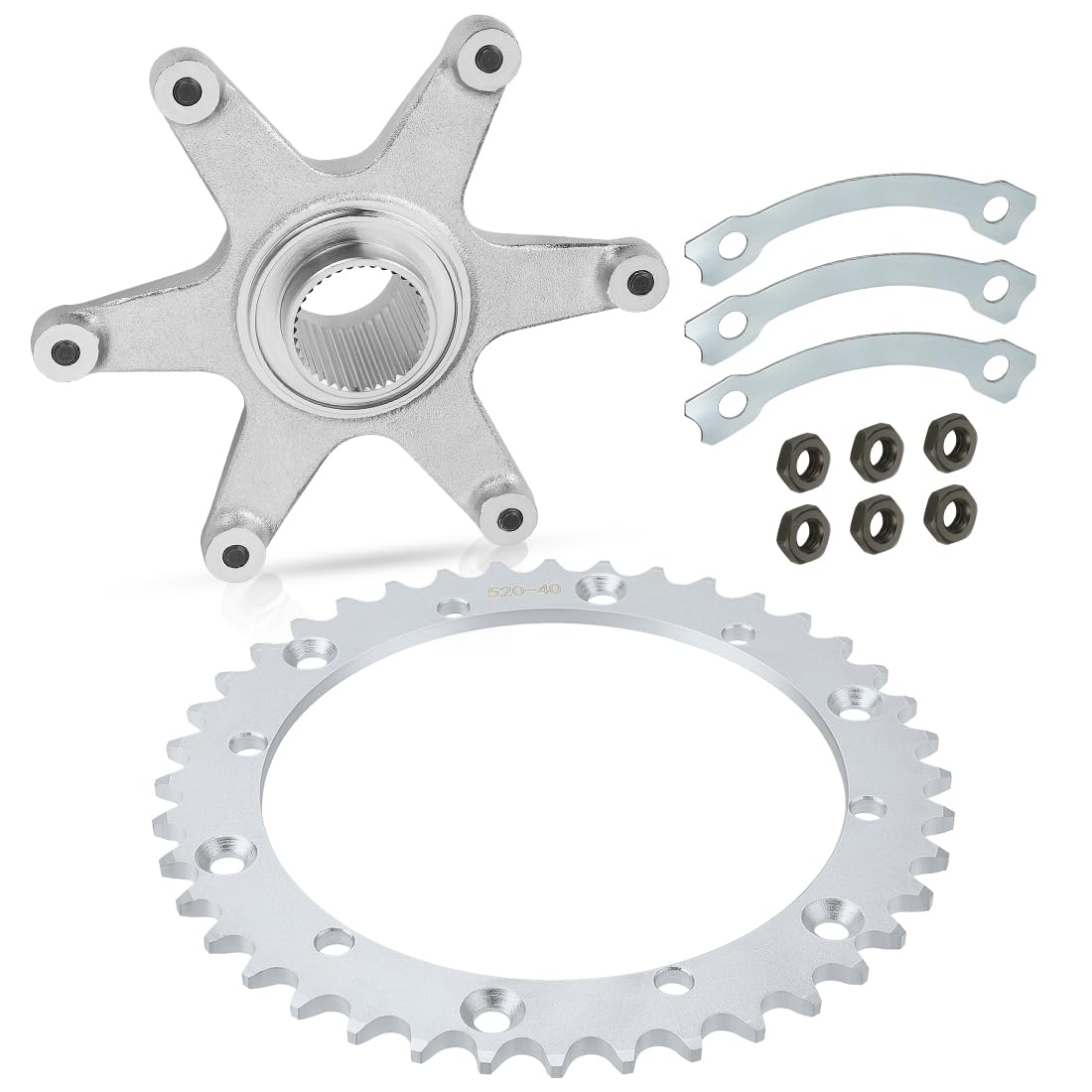 Kit piñón de eje trasero y soporte de buje para Yama-ha Raptor 660 YFM660R 2001-2005 5LP253860000 901160850700 2XJ254402100