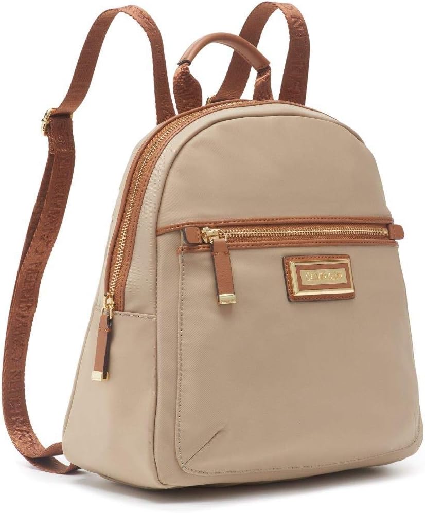 Calvin Klein Belfast Nylon Key Item Backpack, Barley