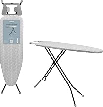 Anika 63579 Ironing Board with Rest | 110cm x 33cm | Folds Away Flat | Non-Slip Feet | Adjustable Height, Steel