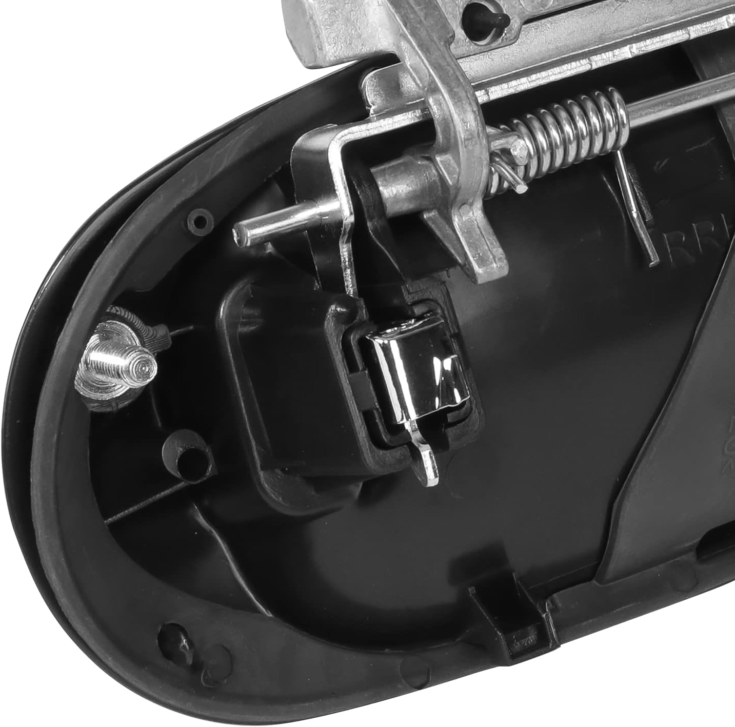 Auto Dynasty Factory Style Front Door Pull Handle Compatible with Ford Expedition Lincoln Navigator 2003-2009, Passenger Right Side, Smooth Black/Chrome