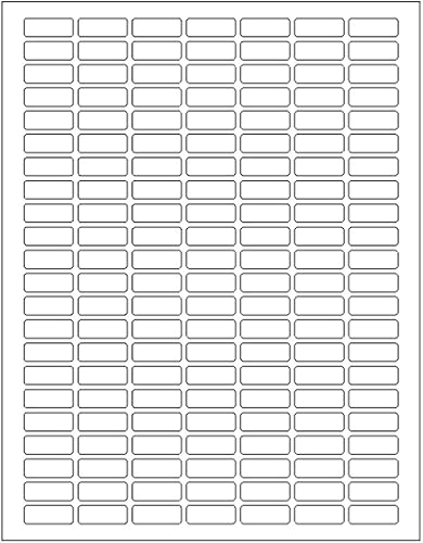 Etiquetas adhesivas pequeñas rectangulares blancas de 1 pulgada x 0.375 + etiquetas de color adicionales Etiquetas de codificación blancas para