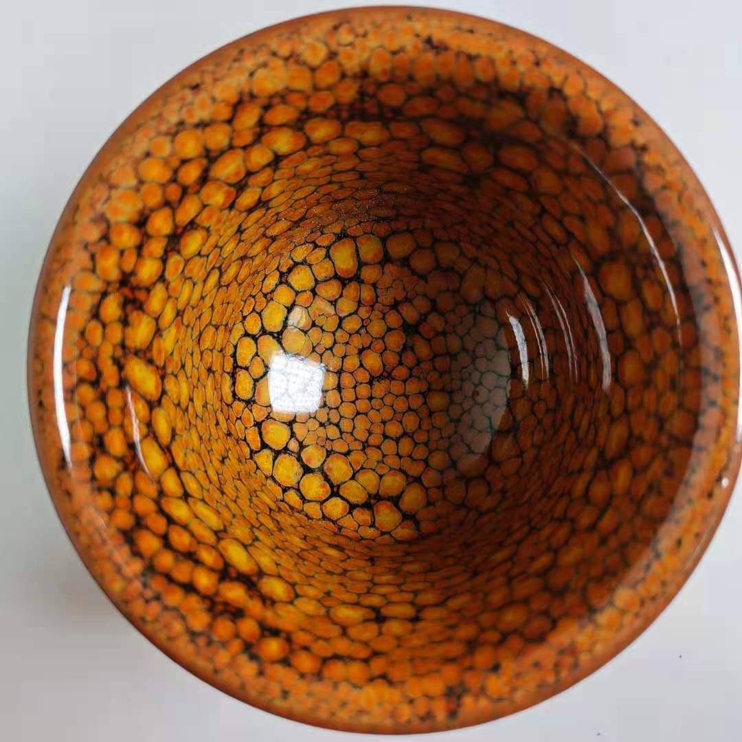 中国建盞　天目茶碗ペア　サイン付き 中国建盞 天目茶碗ペア サイン付き 中国建盞 天目茶碗ペア