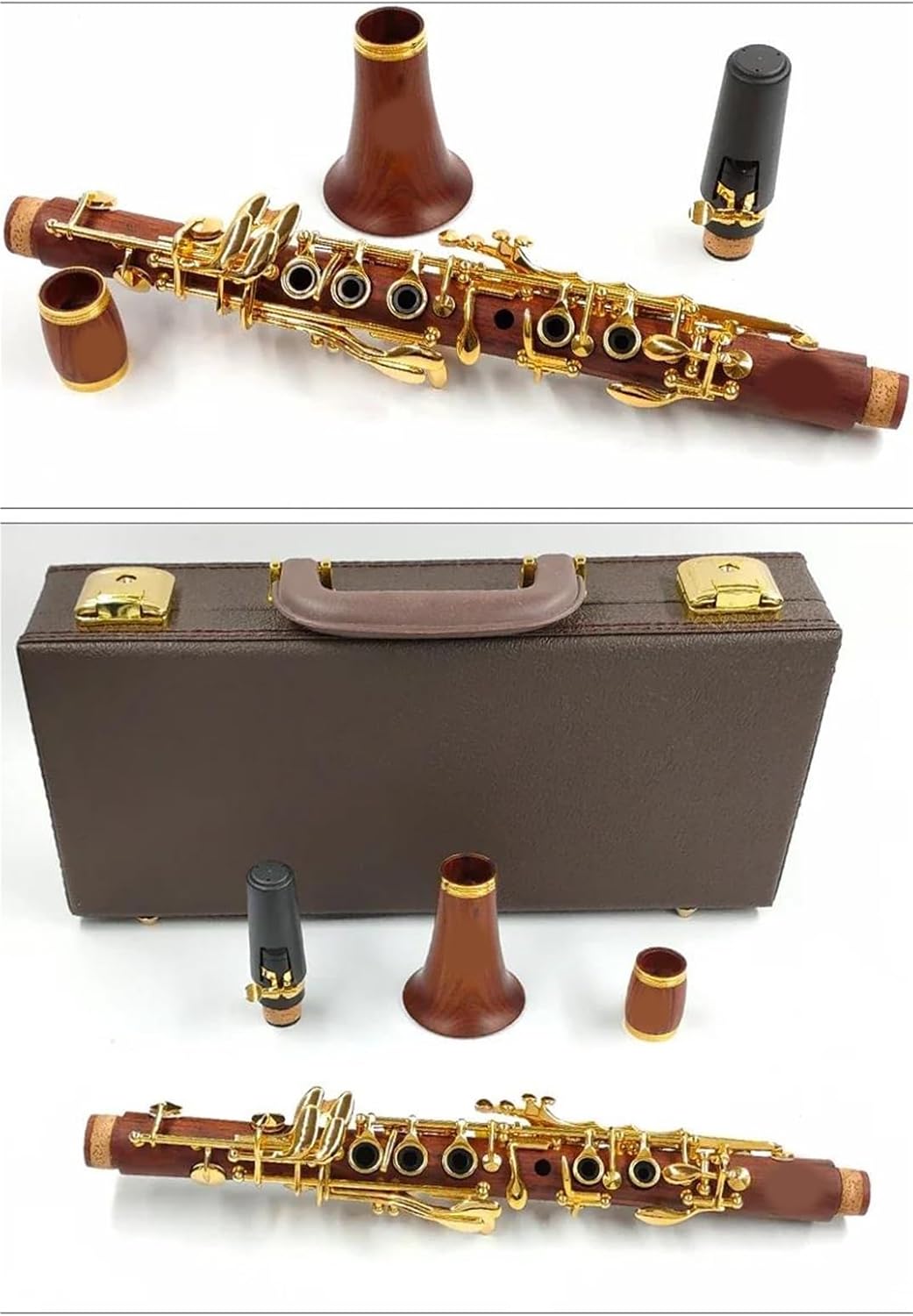 Eb Mahogany Clarinet Gold Plated 17 Keys Clarinet