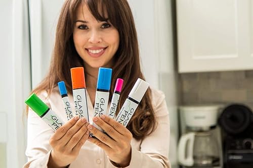 Miniatura 6 de Marcador de pintura líquida para bolígrafo de vidrio: bolígrafos de escritura de vidrio y marcadores de pintura con tinta lavable y borrable,