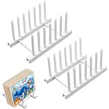 2 Pack Plastic Puzzle Display Holders for kid, 6.7 x 4.7 x 3.7 Inches Small Art & Magazine Stand, Lightweight & Portable, Easy to Assemble & Detach, Non-Toxic & Durable, Perfect for Collectibles, Photos, Books Small