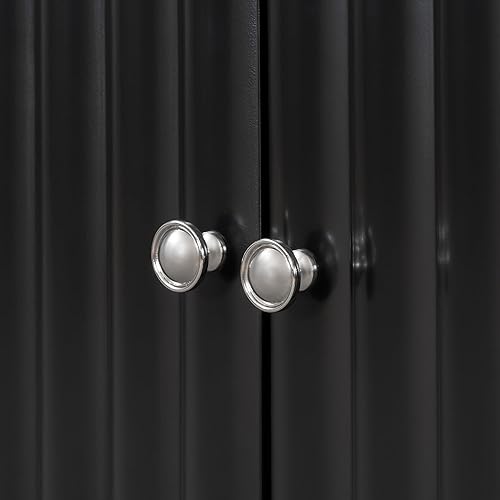 Miniatura 283 de Aparador moderno y elegante con patas y asas de metal dorado y estante ajustable, mesa consola clásica de 60 pulgadas, mesa de sofá, mesa de entrada