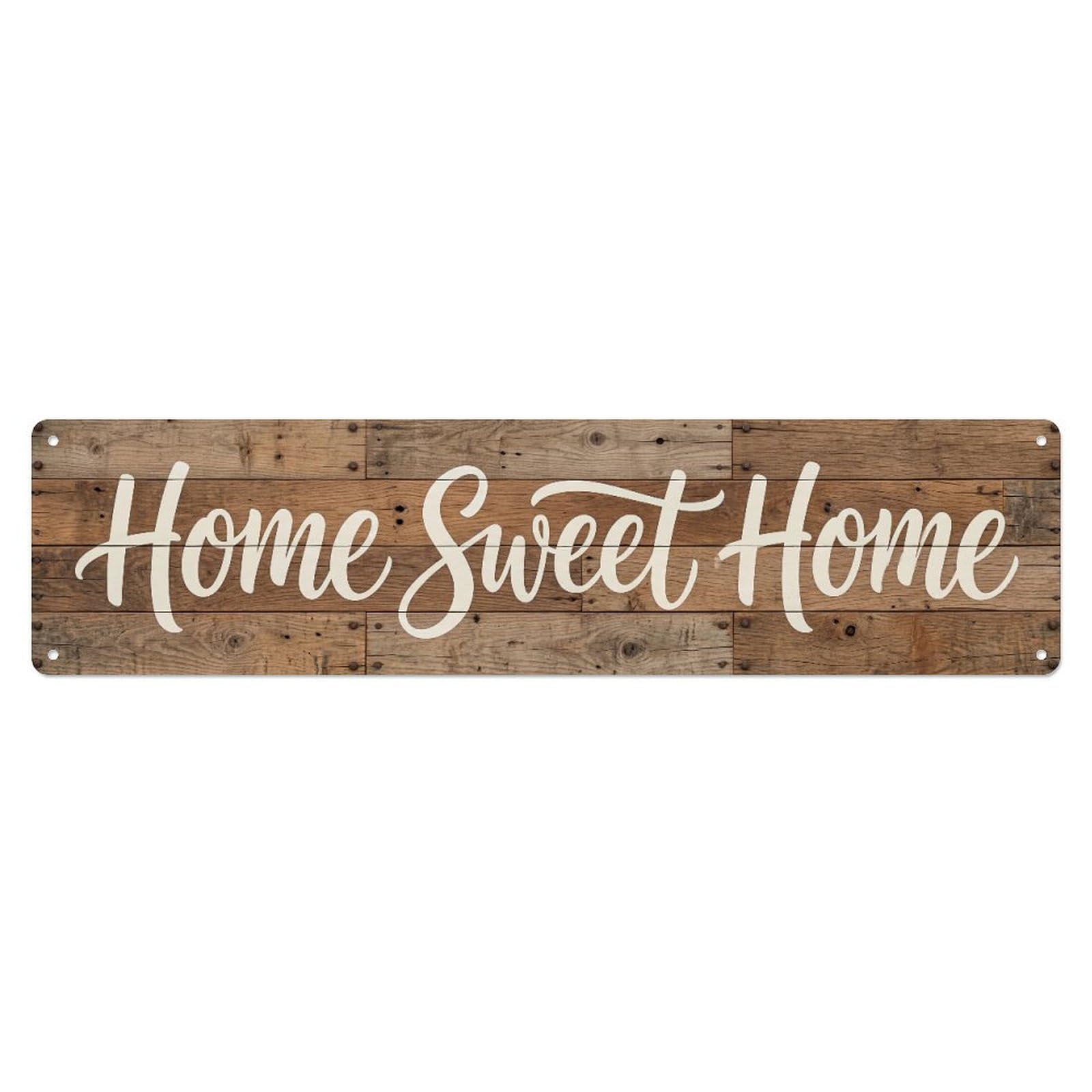Home Sweet Home Metal Tin Skinny Sign Plaque Wall Decor for Cafe, Club Bar, Office, Home Garden Metal Poster 4x16Inch