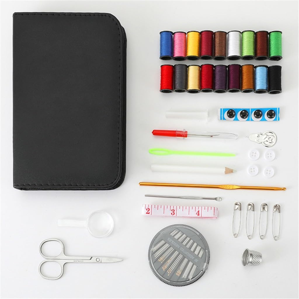 ASWRTYJO Home Sewing Kit Multifunctional 77-Piece Sewing Box Set Sewing Needle Sewing Bag Travel Supplies