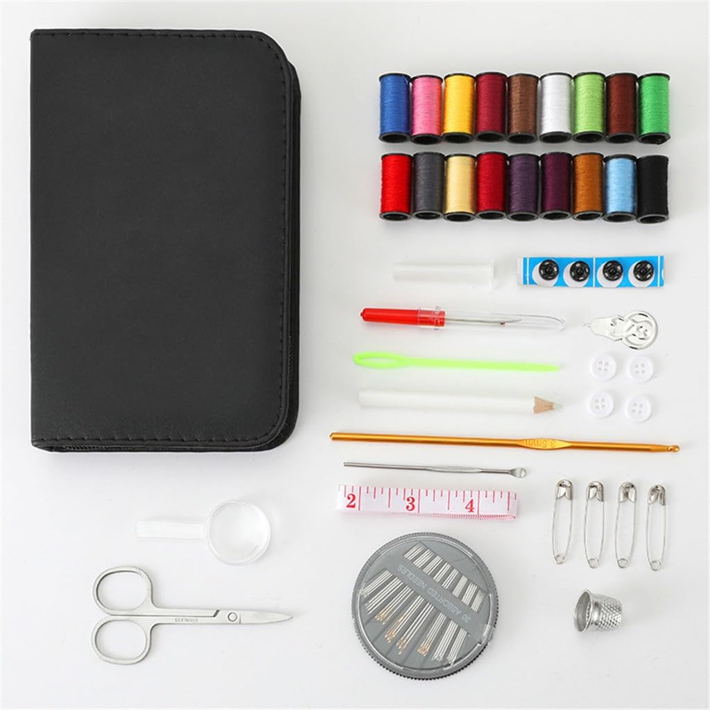 Kit de Costura para el hogar, Caja de Costura Multifuncional de 77 Piezas, Aguja de Coser, Bolsa de Costura, Suministros de Viaje