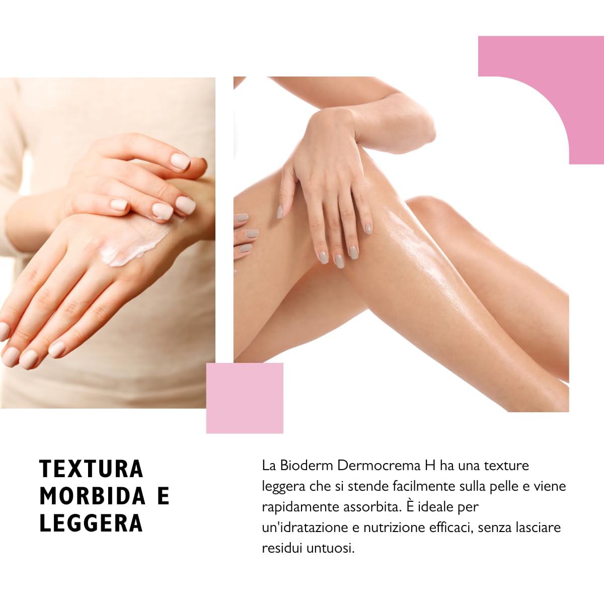 BIODERM Dermocrema Base H - Crema Super Idratante Corpo e Mani con Burro di Karité - Crema Emolliente per Pelli Secche, Delicate e a Tendenza Atopica, Senza Parabeni e Siliconi - 500ml
