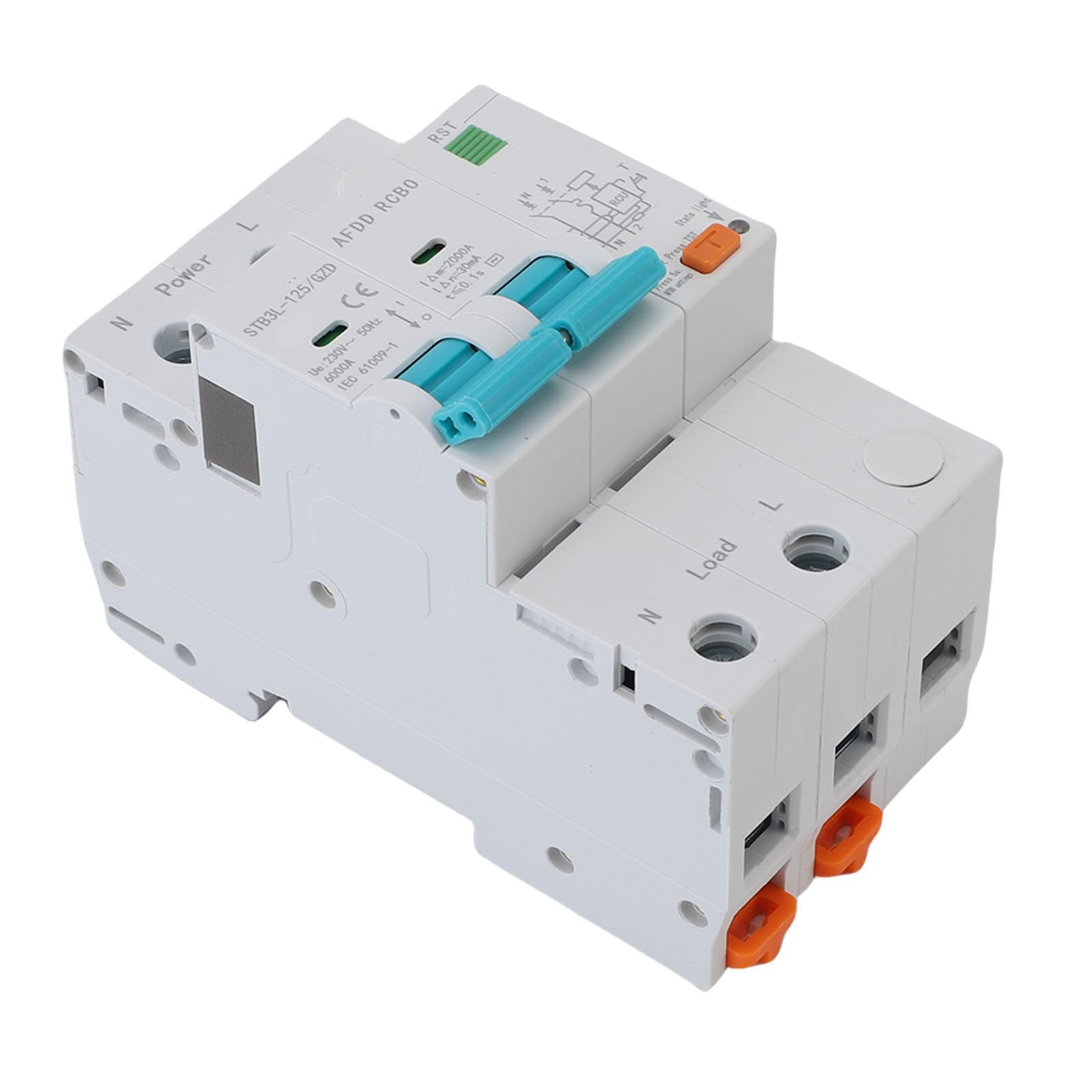 Ausla AFDD Dispositif de Protection contre les Défauts d'arc, Disjoncteur PC 2P RCBO 6KA 30 MA Type A, Fuite de Surcharge de Court-Circuit pour Une Utilisation Résidentielle, Commerciale, Hôtelière