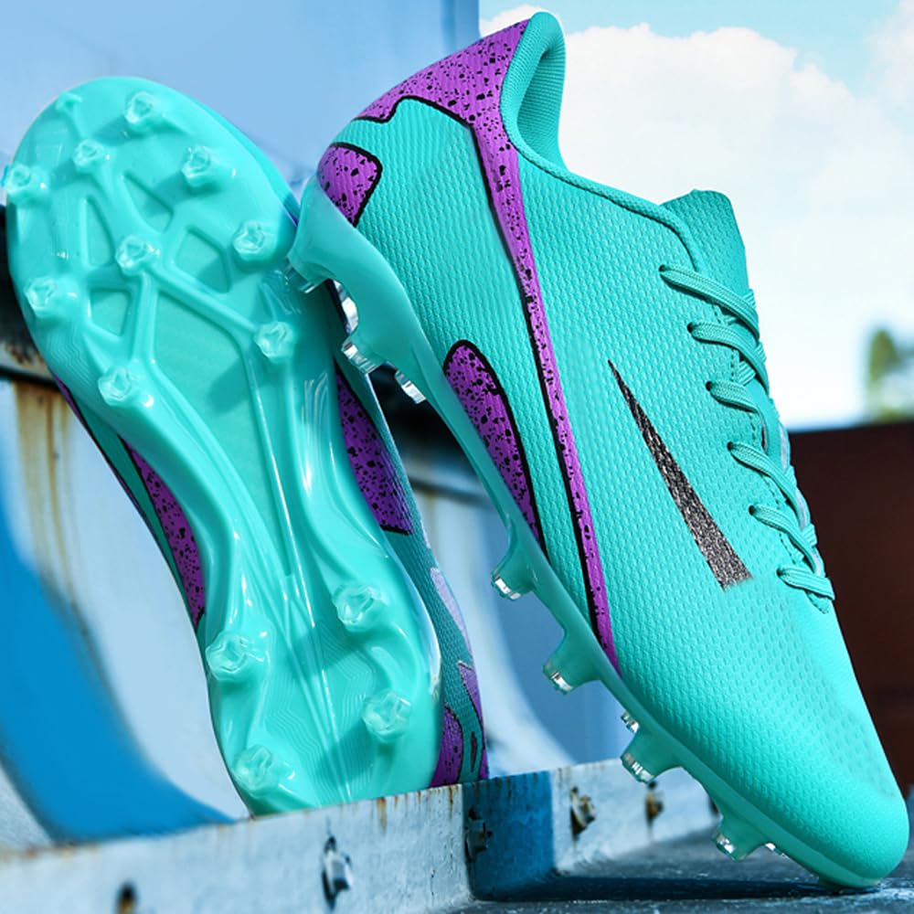 Zapatillas de Fútbol Mujer Spike Aire Libre Atletismo Entrenamiento Botas Profesionales Calzado de Fútbol Tacos de fútbol Deportivas Unisex Azul 39 EU
