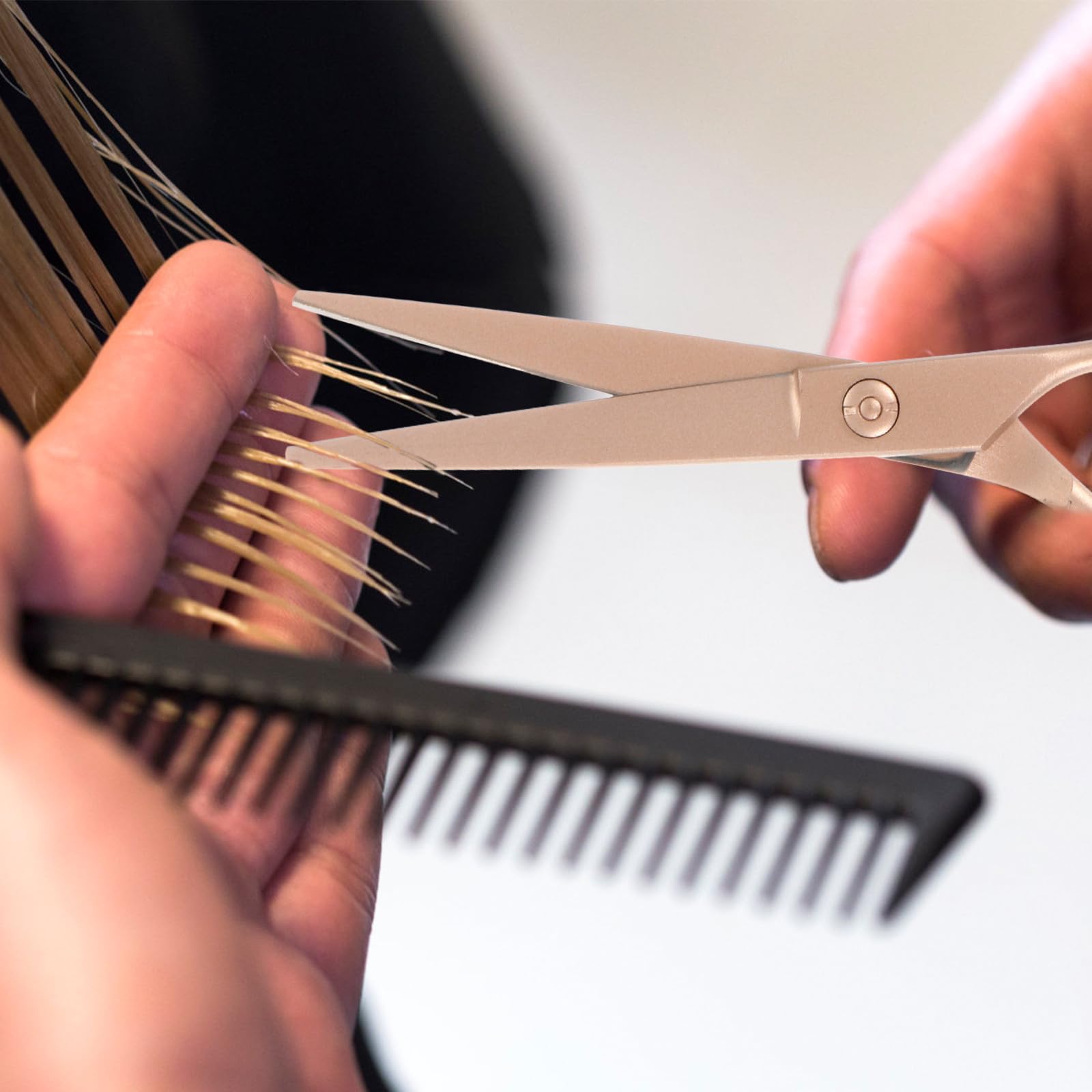 Friseurschere 6 Zoll aus Edelstahl, 2 Stück, Goldfarben, Elegant