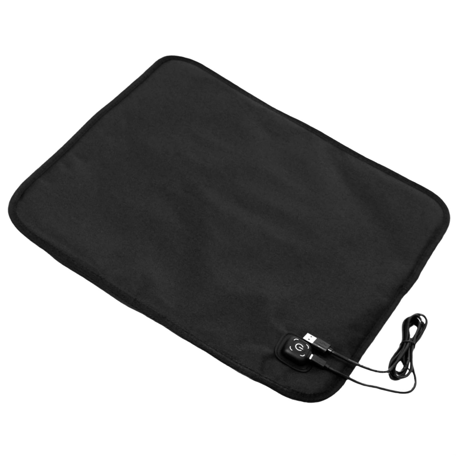 USB Heated Seat Cushion, 16.9 in Car Travel Warming Pad, One-Button Operation, Plush & Sponge Filled, USB Cable Included