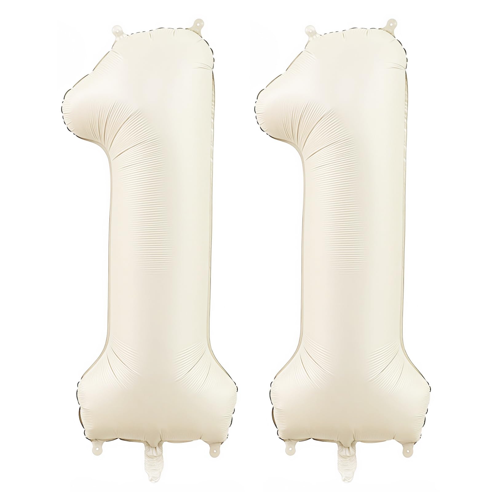 Cream Number 11 Balloons,40 Inch 11 Balloons Giant Helium Foil Mylar Beige 11 Balloon Number for Birthday Party Anniversary Decorations