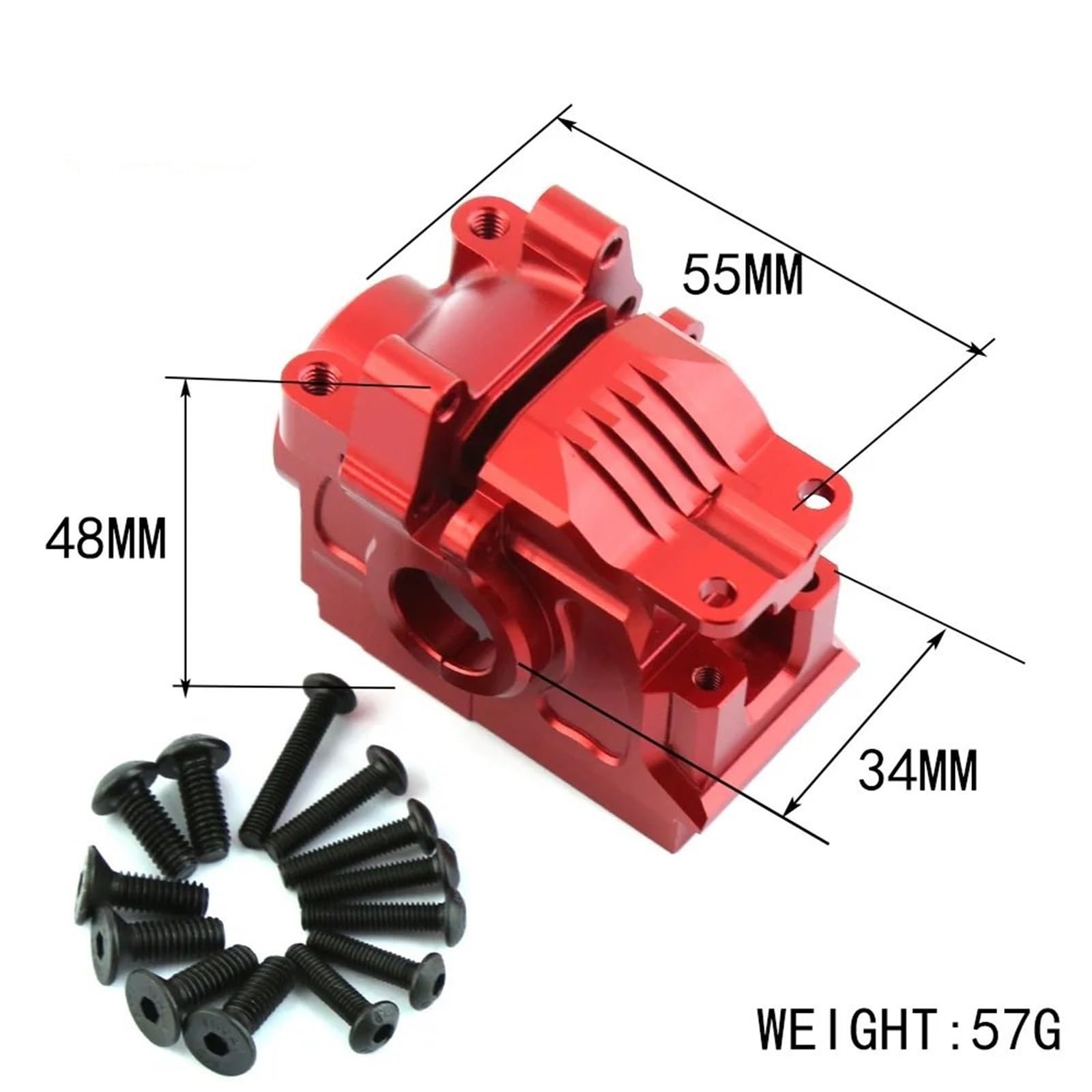 Juguetes Accesorios Para Rustler Para Stampede Para Hoss 1/10 Caja Cambios Metálica Para Diferencial Delantero Y Trasero 6880 6881 Coche RC Piezas Mejora(Red,1 Set)