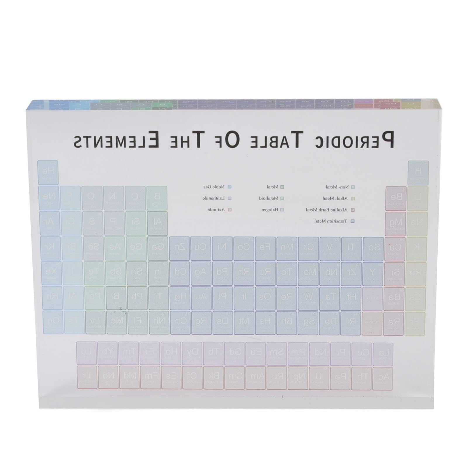 Elementi della Tavola Periodica Attraente Moderno Portatile Acrilico Inodore Tavola Periodica Decor Carino Educativo per la Casa per Il Laboratorio (S)