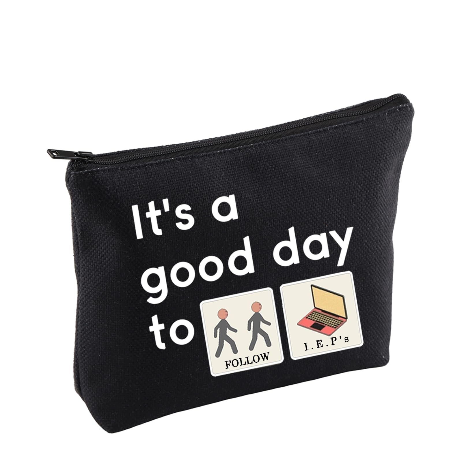Special Education Teacher Makeup Bag Sped Teacher Gift It’s Good Day to Follow I.E.P's Travel Pouch Teacher Gift (Follow IEPS B), Follow Ieps B, 23.5*17CM