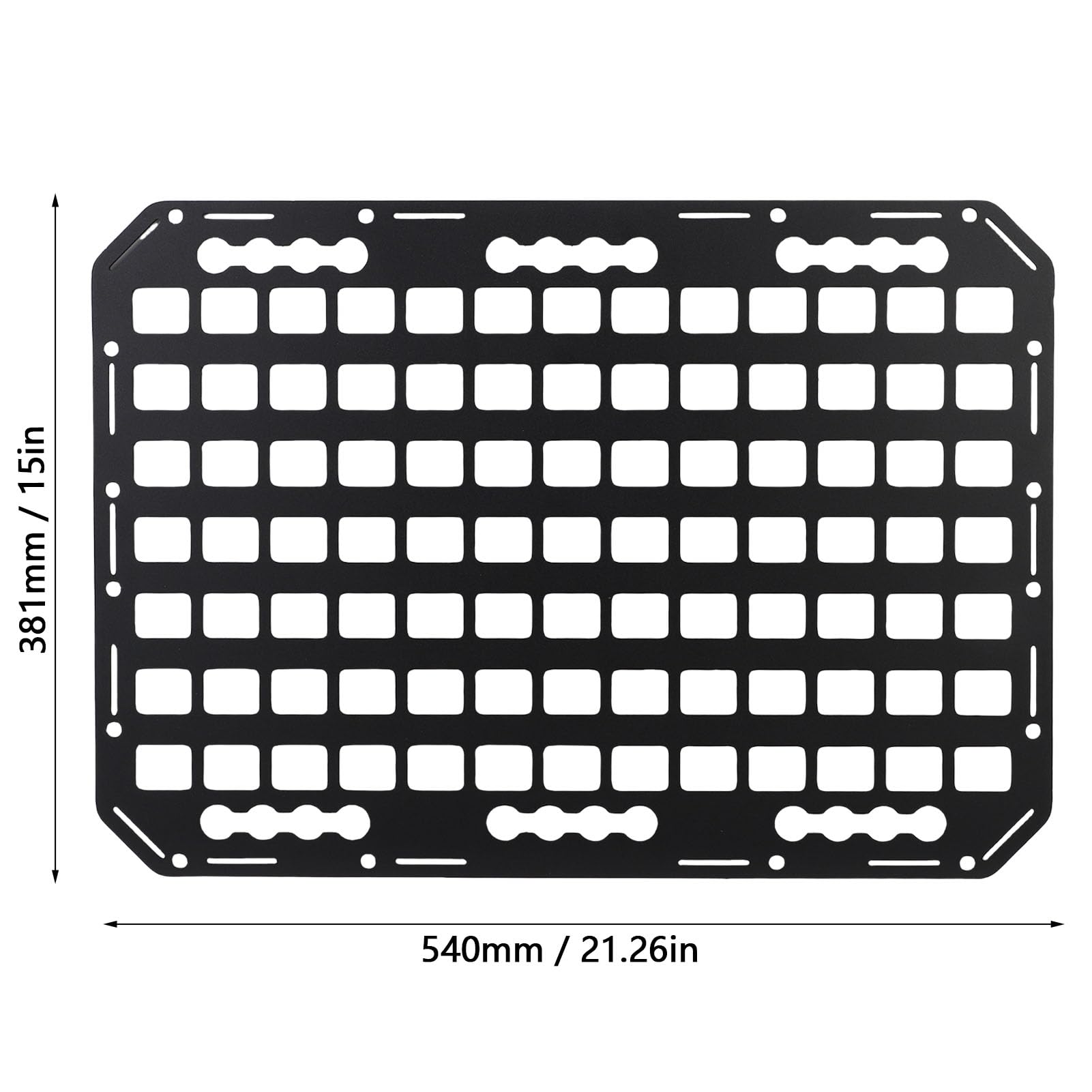 Cocoarm Pannello Pianale per Camion, Struttura in Alluminio, Versatile Portaoggetti Laterale, Facile Installazione per Auto, SUV, Camion, 381 X 540 X 2 Mm