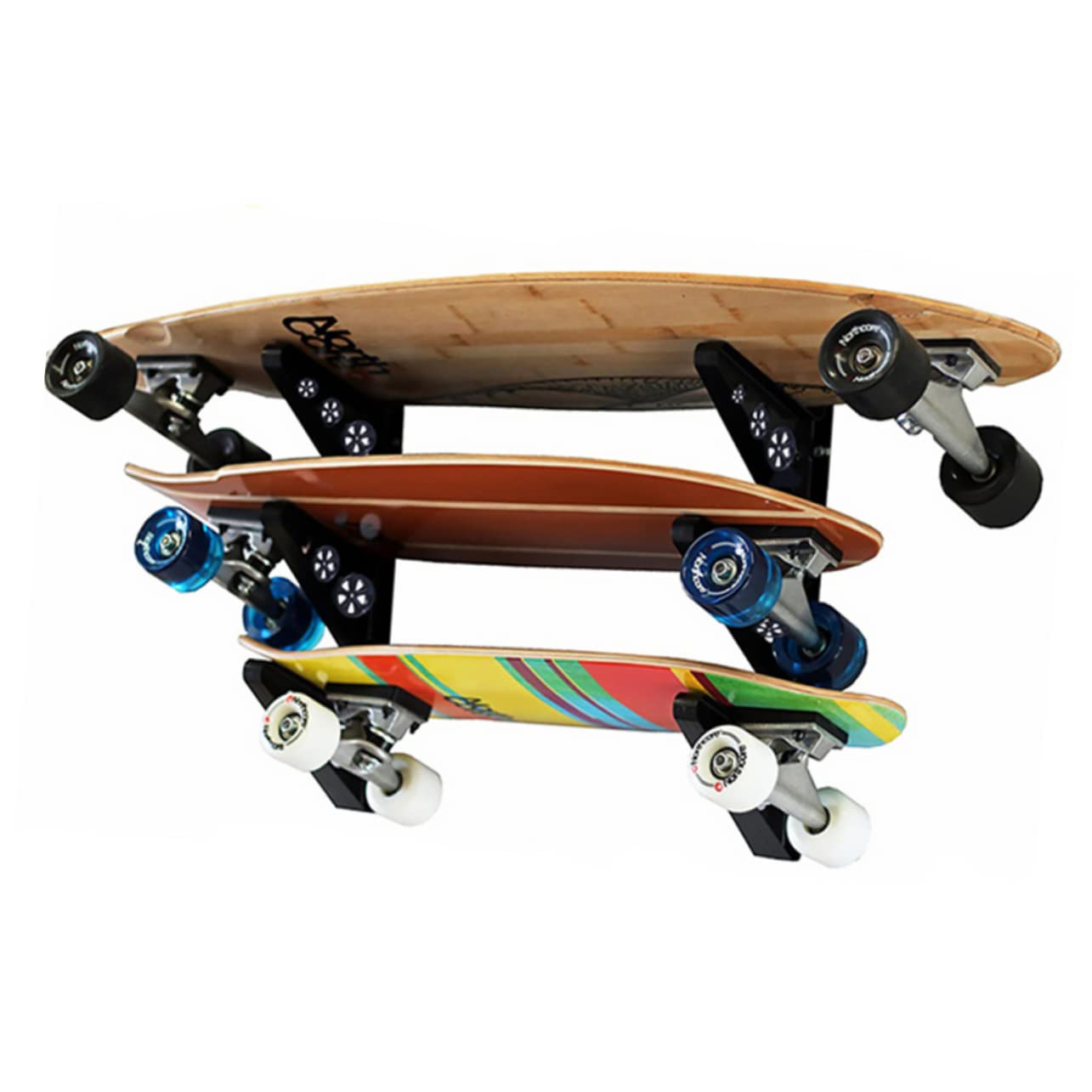 Mipcase Multi Wall Rack for Skateboard Snowboard and Umbrella Display High Strength Storage Bracket Black for Home Organization