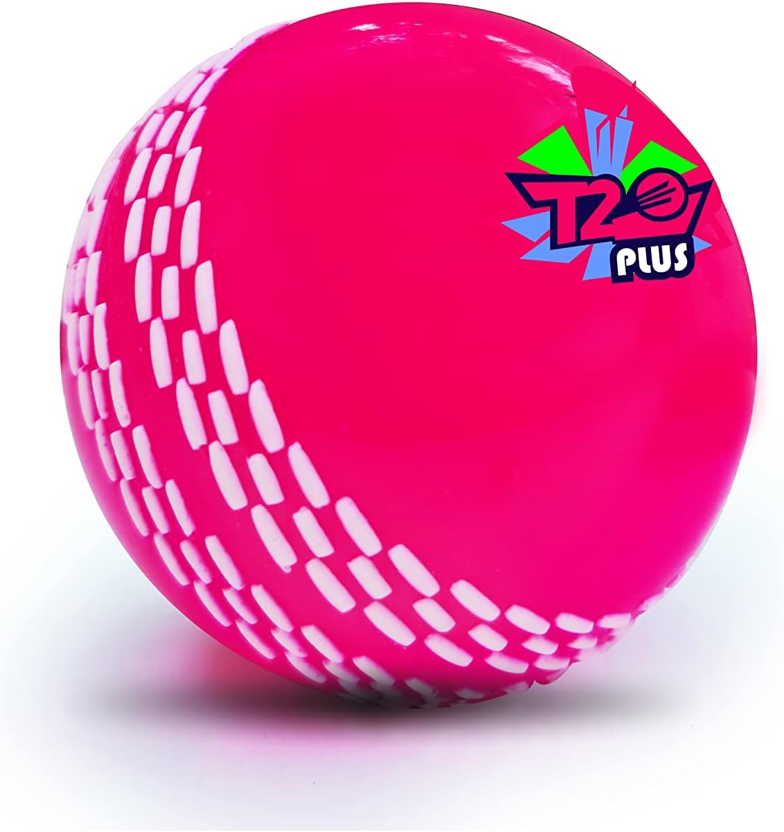 jaspo Synthetic Rubber T-20 Plus Practice Cricket Ball Wind Balls 125-130 GMS for - Indoor Outdoor Street Beach Cricket Pack of 6 Pink