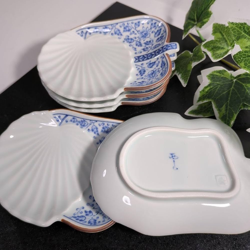 Amazon | 有田焼 西山窯 銘々皿揃 5枚セット 小皿 取り皿 葉型