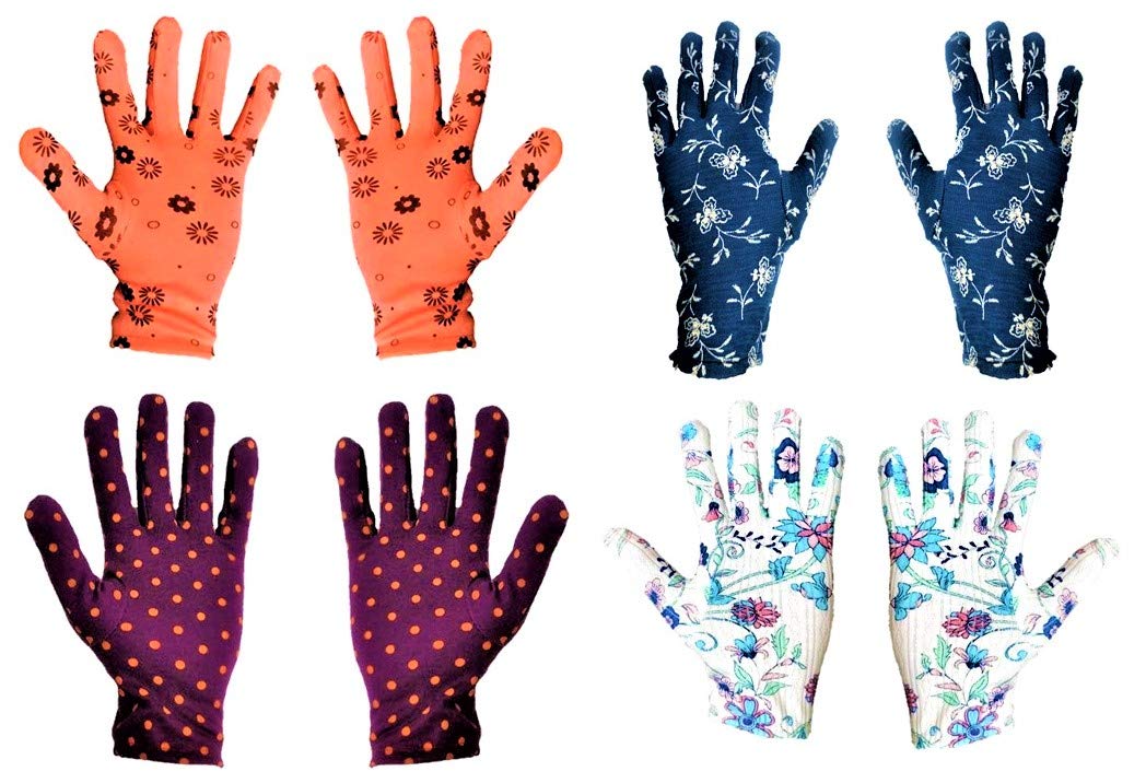 HeadTurners Super Soft Reusable Washable Pure Cotton Hand Gloves for Fine Dust, Mud, Sun Tan (Colour/Design May Vary) - Set of 4 (B0915P89JX) Amazon Price History, Amazon Price Tracker